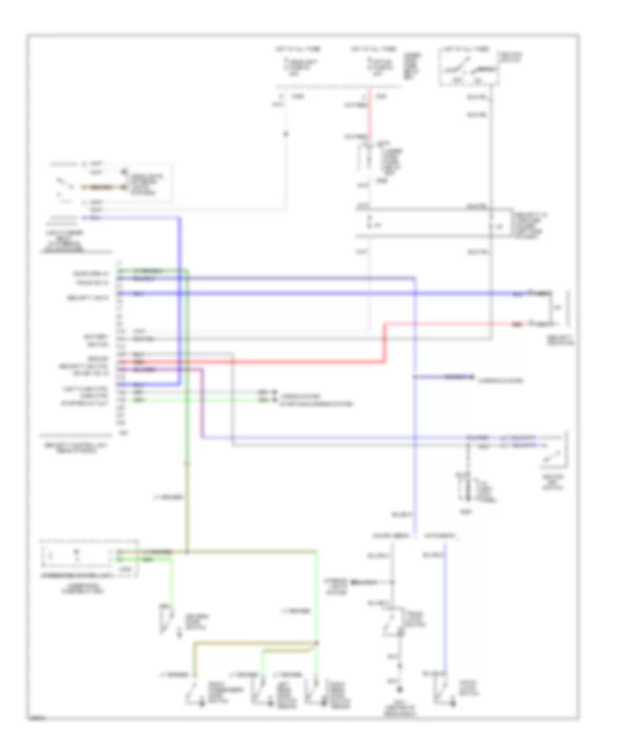 Anti-theft Wiring Diagram, without Keyless Entry for Honda Civic DX 1996