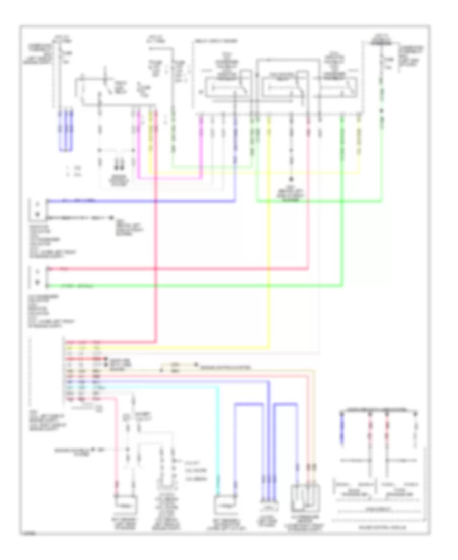Cooling Fan Wiring Diagram, Except Hybrid for Honda Accord EX 2014
