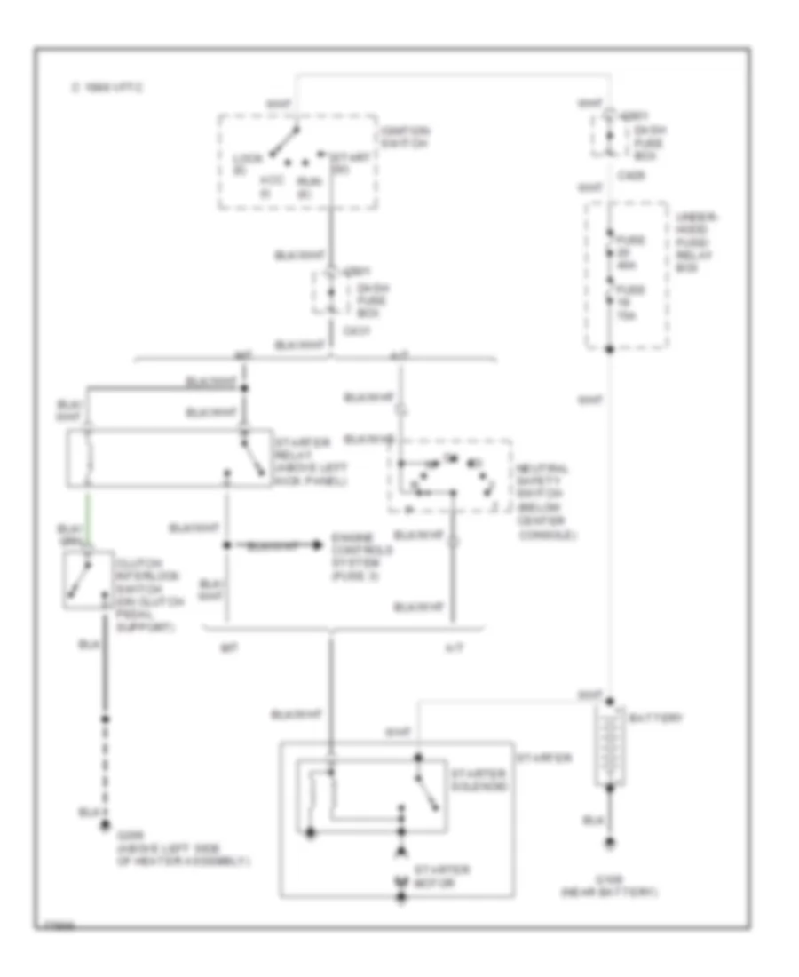 Starting Wiring Diagram for Honda Prelude 2.0 Si 1991