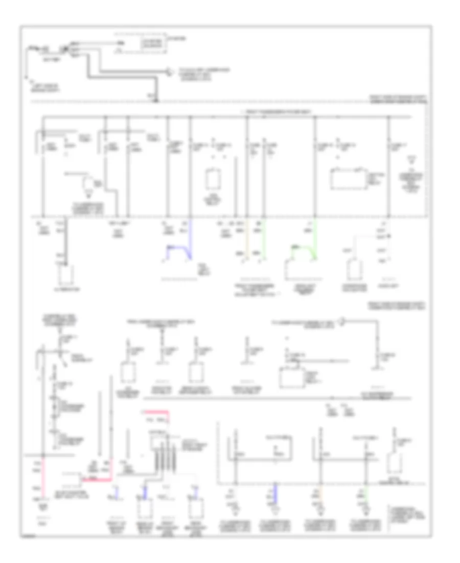 Power Distribution Wiring Diagram 1 of 8 for Honda Pilot EX 2009