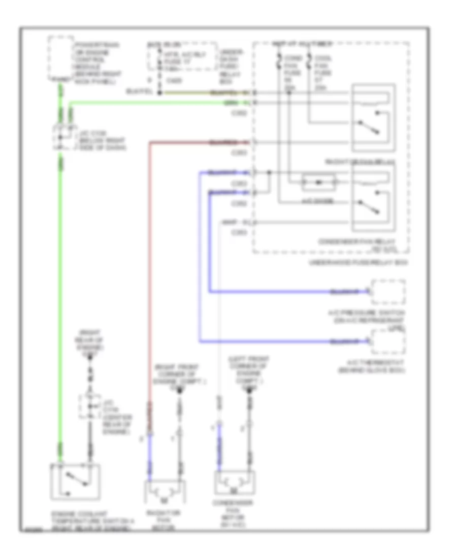 Cooling Fan Wiring Diagram for Honda Civic EX 1996