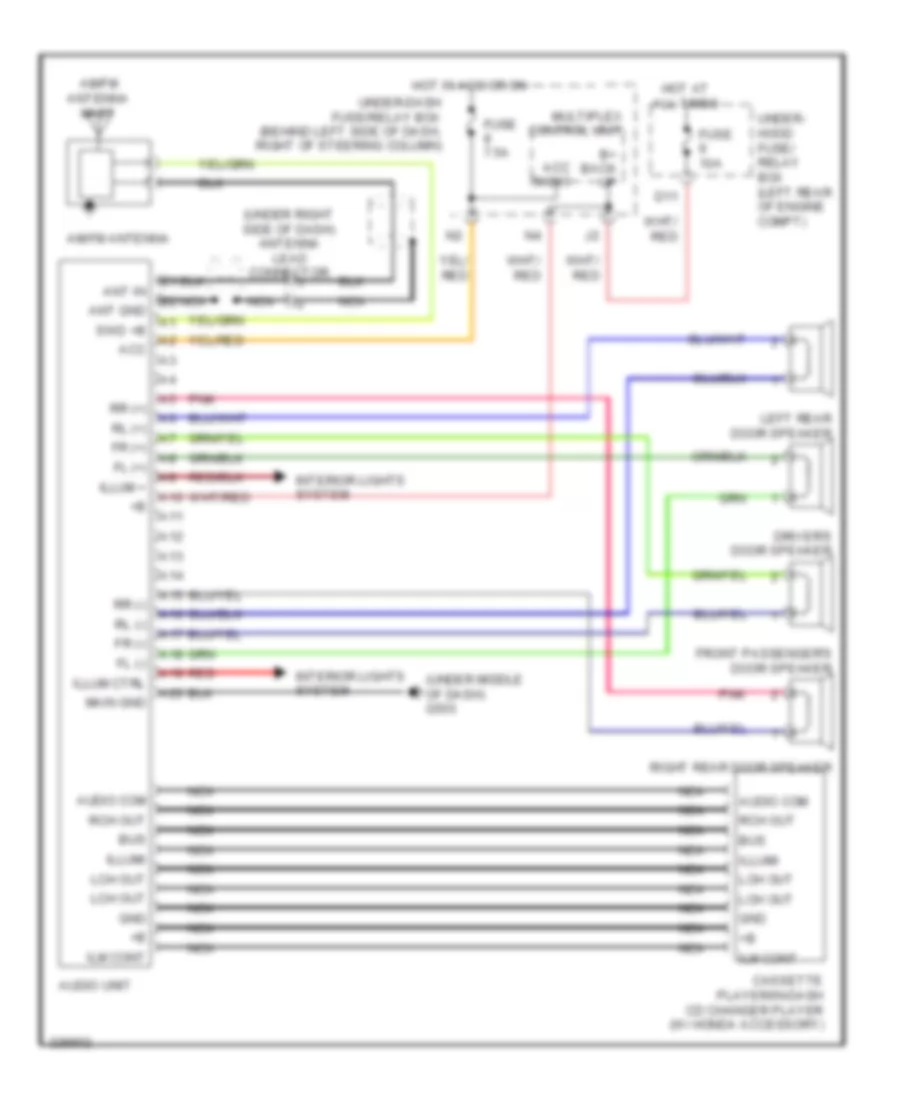 Radio Wiring Diagram, LX for Honda Element EX 2011