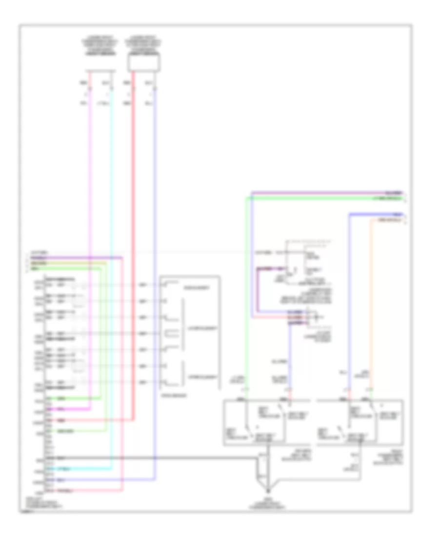 Supplemental Restraints Wiring Diagram (2 of 3) for Honda Element EX 2011