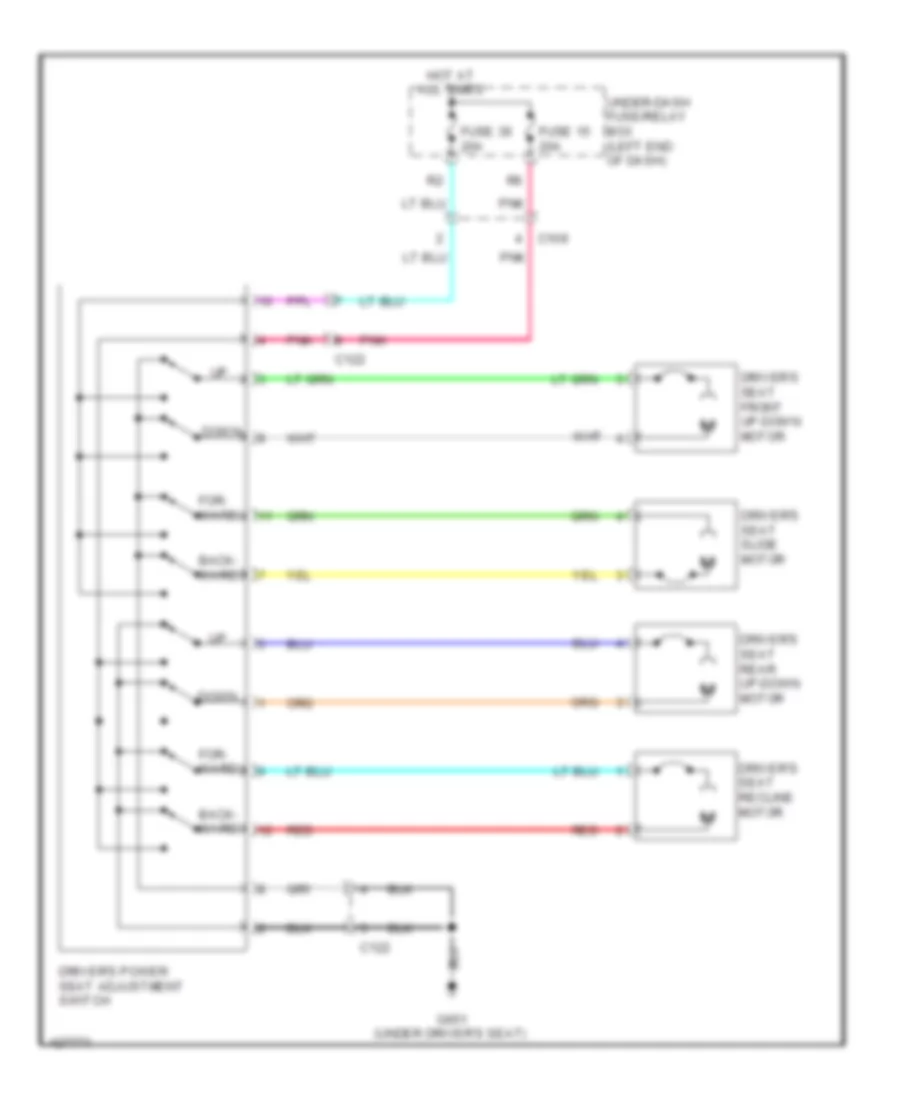 Driver Power Seat Wiring Diagram Sedan for Honda Accord EX L 2014