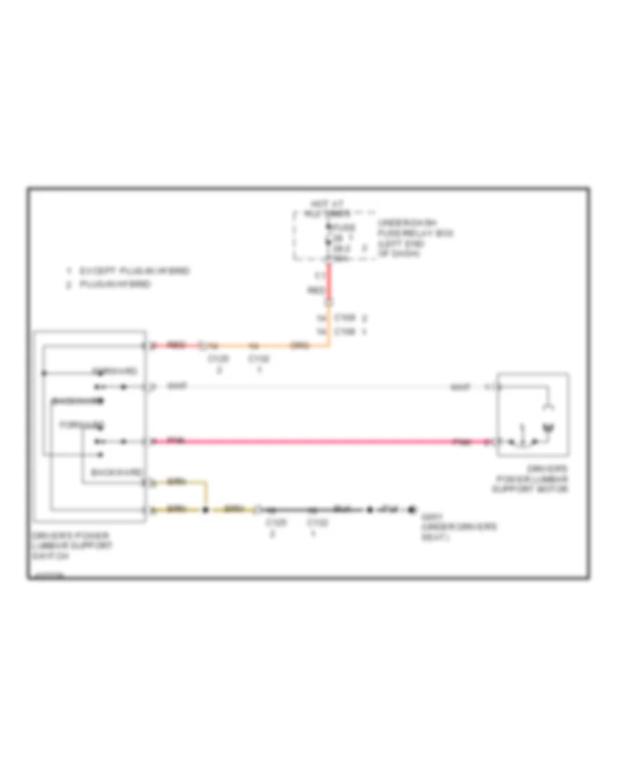 Drivers Lumbar Wiring Diagram, Hybrid for Honda Accord EX-L 2014