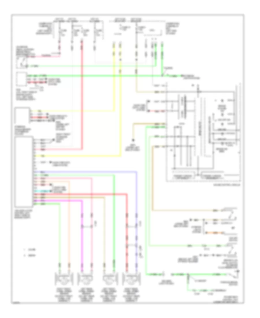 Anti Lock Brakes Wiring Diagram Except Hybrid for Honda Accord EX L 2014