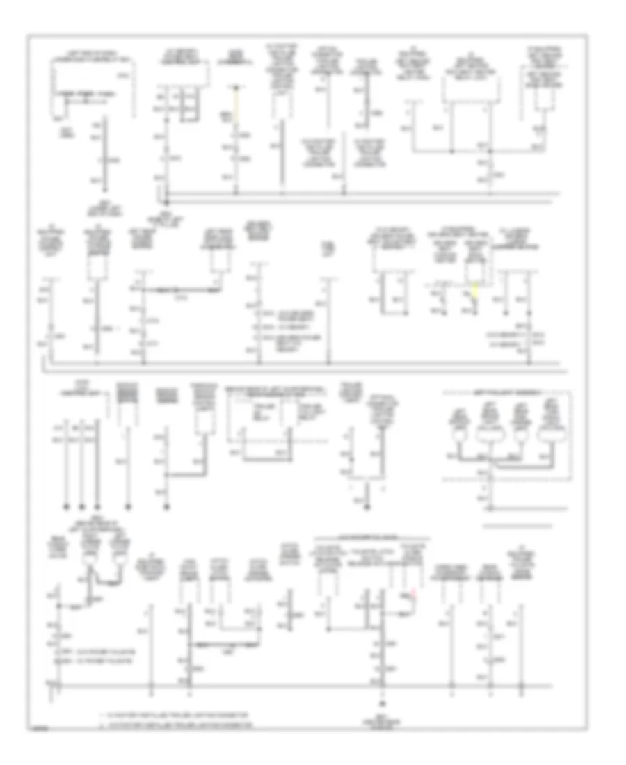 Ground Distribution Wiring Diagram (4 of 5) for Honda Pilot EX 2014