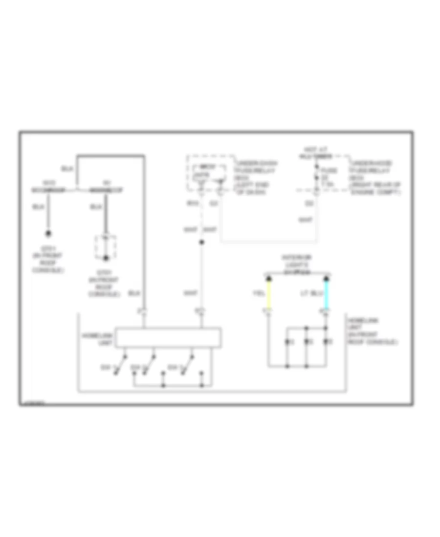 Home Link Remote Control Wiring Diagram for Honda Pilot EX 2014