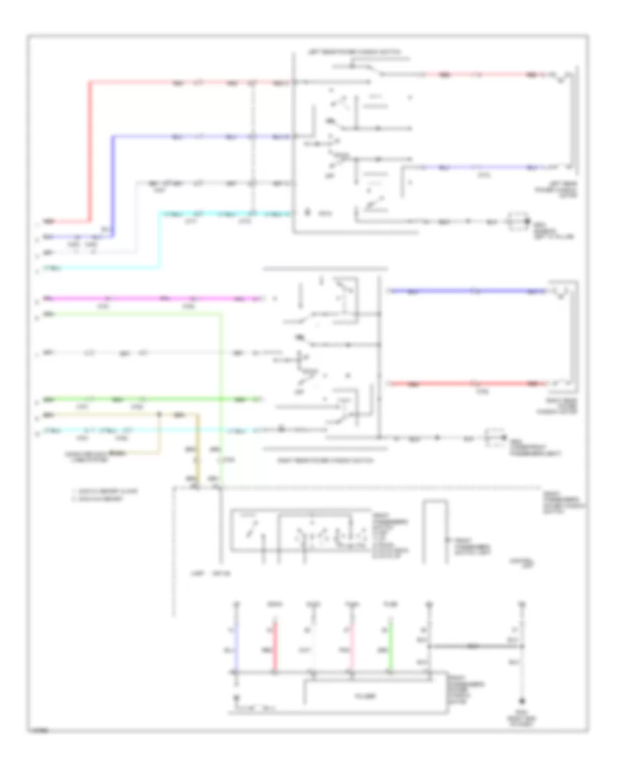 Power Windows Wiring Diagram (2 of 2) for Honda Pilot EX 2014