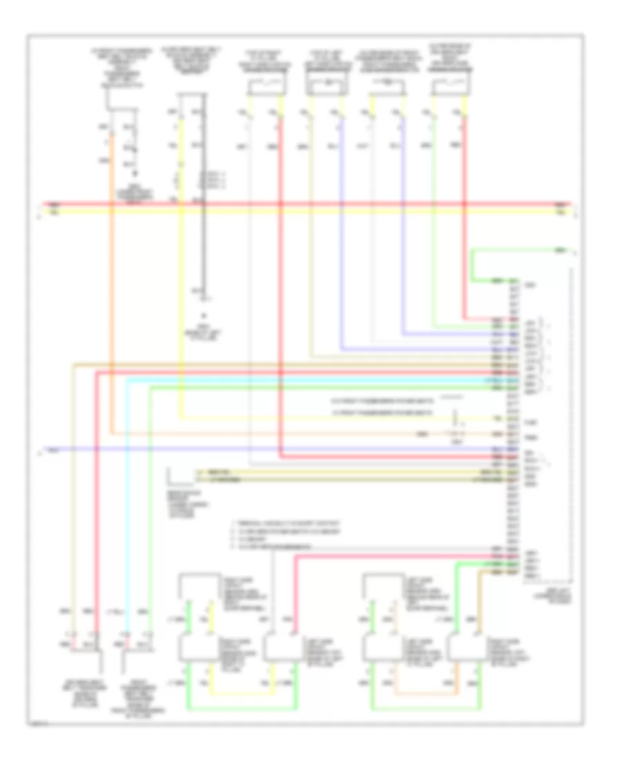 Supplemental Restraints Wiring Diagram (2 of 3) for Honda Pilot EX 2014