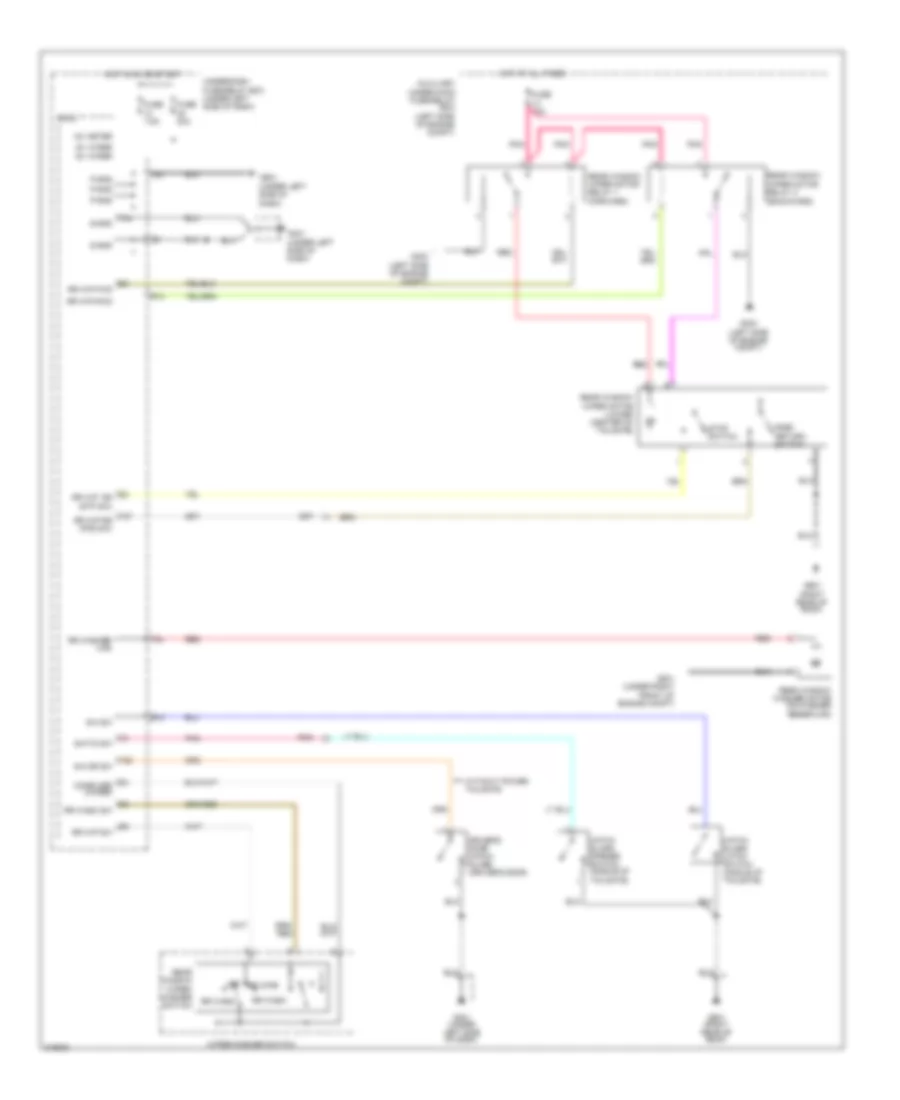 Электросхема заднего стеклоочистителя дворника и омывателя для Honda Pilot LX 2009