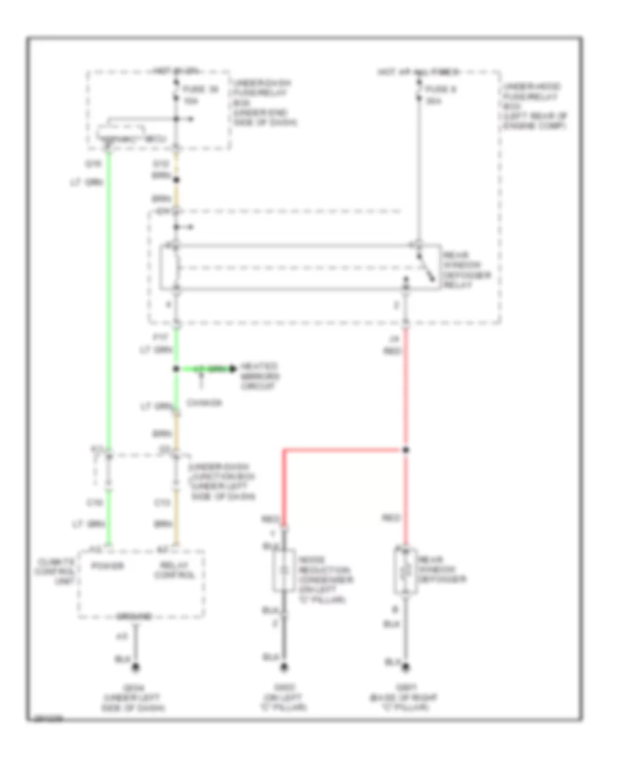 Rear Defogger Wiring Diagram Hybrid for Honda Civic DX 2008