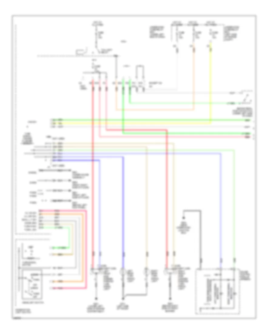 Exterior Lamps Wiring Diagram Except Hybrid 1 of 2 for Honda Civic DX 2008