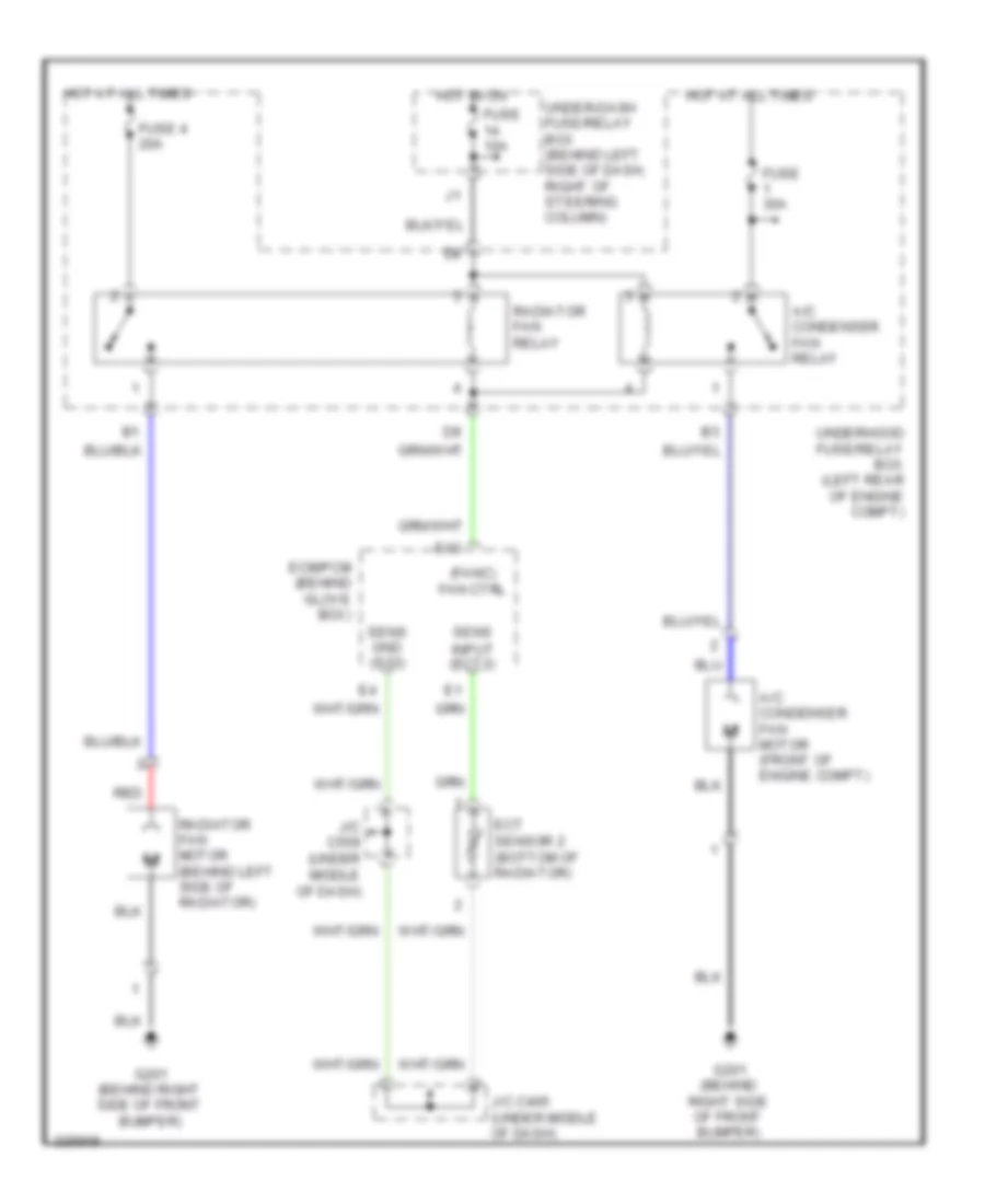 Cooling Fan Wiring Diagram for Honda Element LX 2011