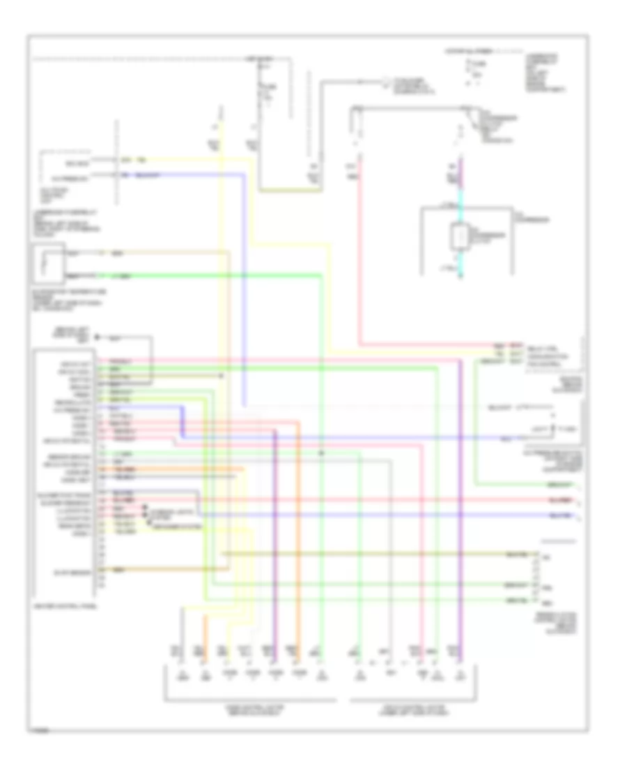 Электросхема кондиционера с ручный управлением (1 из 2) для Honda Element LX 2006