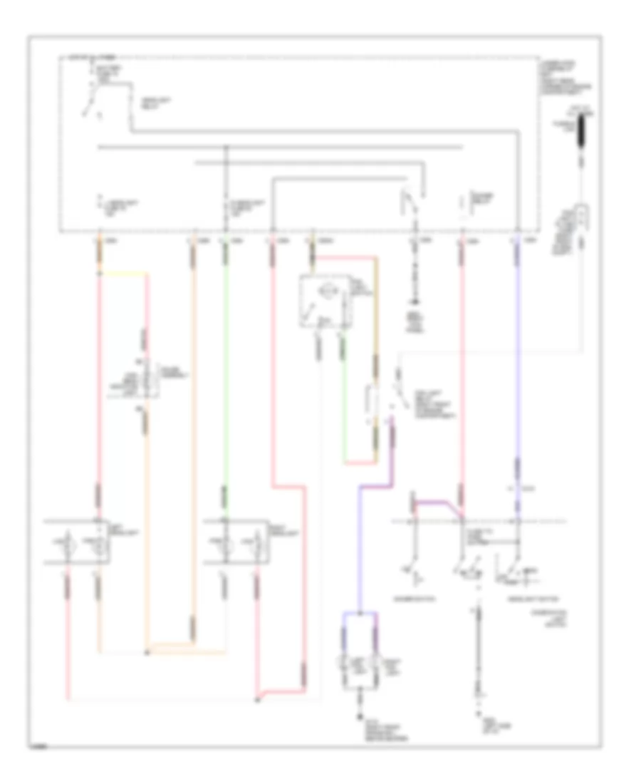 Headlight Wiring Diagram, without DRL for Honda Odyssey EX 1996