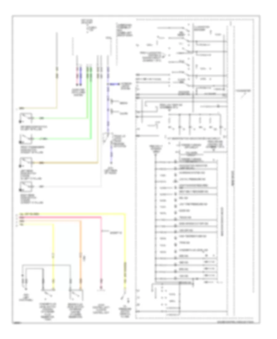 Instrument Cluster Wiring Diagram Except Hybrid 2 of 2 for Honda Civic EX 2013