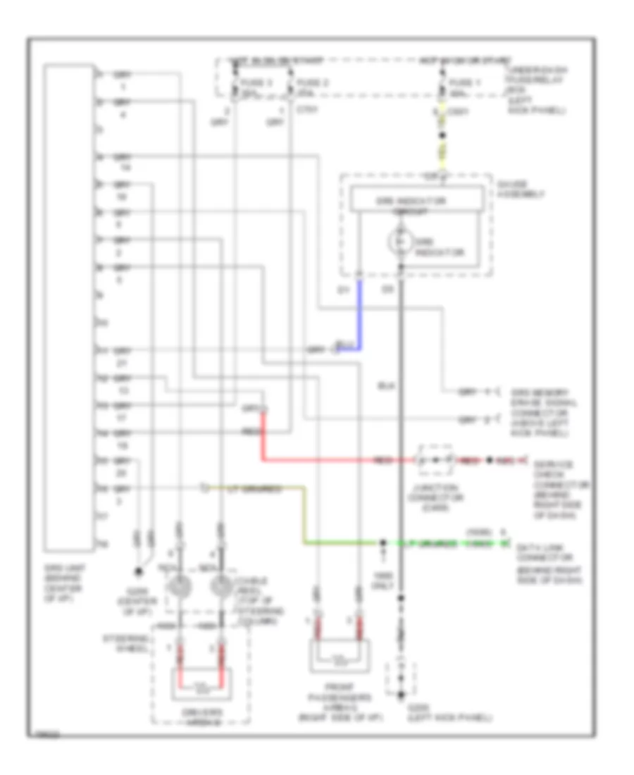 Supplemental Restraint Wiring Diagram for Honda Odyssey LX 1996