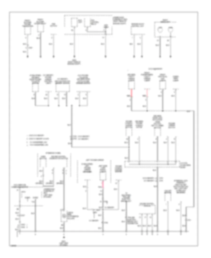 Ground Distribution Wiring Diagram (2 of 5) for Honda Pilot LX 2014
