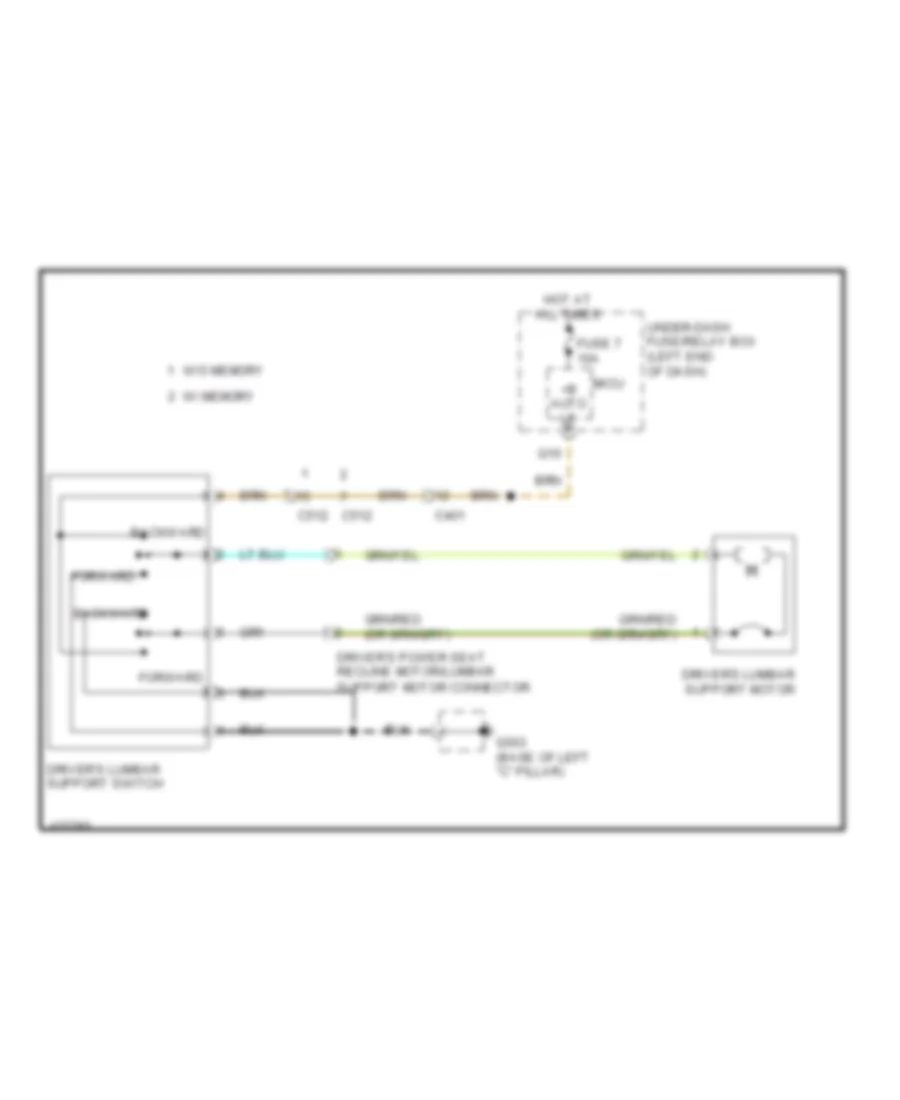 Drivers Lumbar Wiring Diagram for Honda Pilot LX 2014
