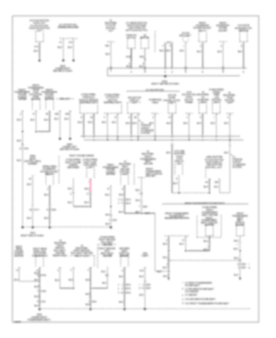 Ground Distribution Wiring Diagram (3 of 5) for Honda Pilot Touring 2014