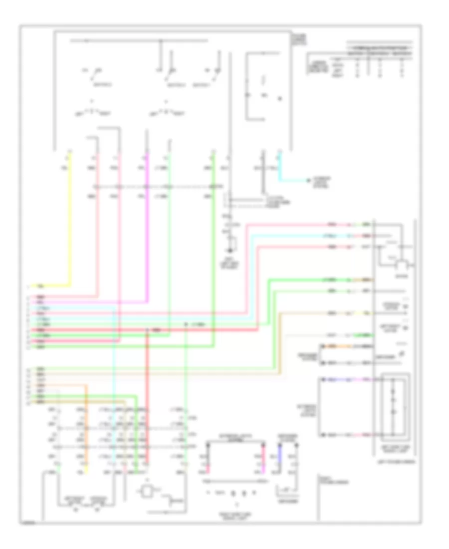 Memory Mirrors Wiring Diagram 2 of 2 for Honda Pilot Touring 2014