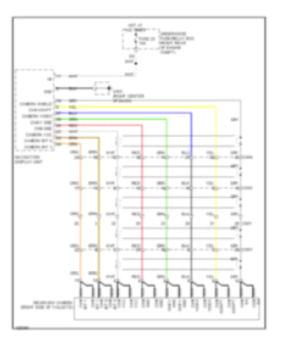 Rear Camera Wiring Diagram with Navigation for Honda Pilot Touring 2014