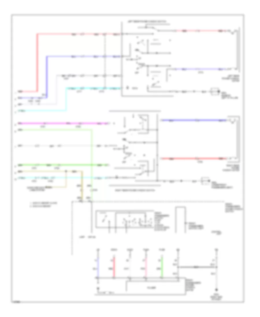 Power Windows Wiring Diagram (2 of 2) for Honda Pilot Touring 2014