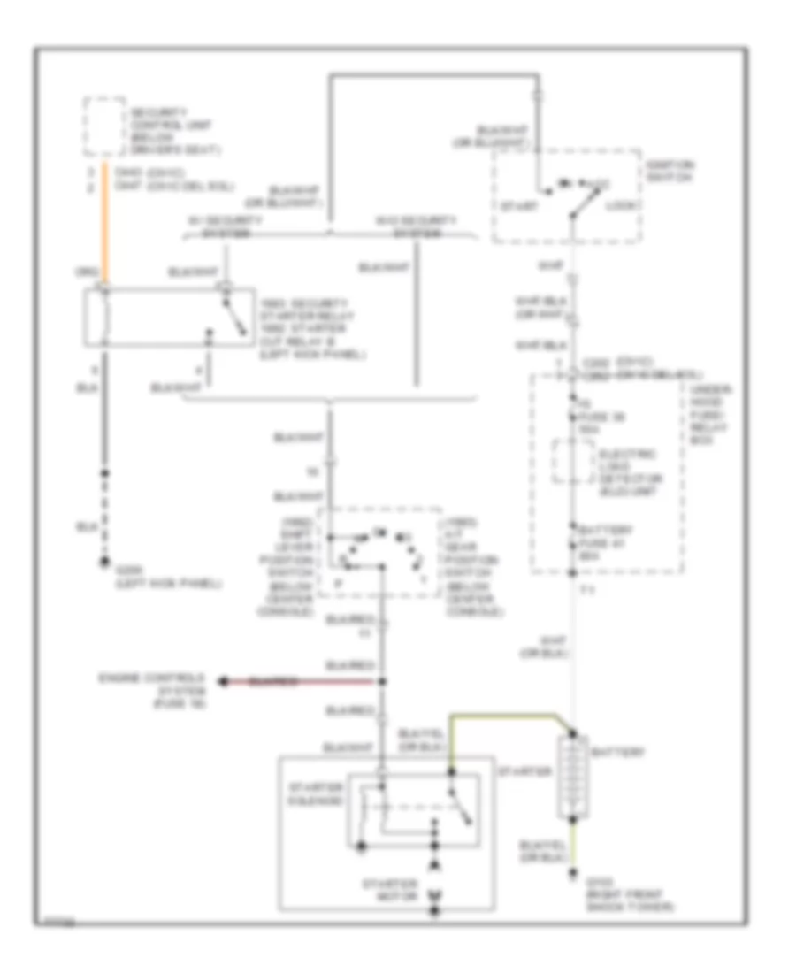 Starting Wiring Diagram A T for Honda Civic EX 1992