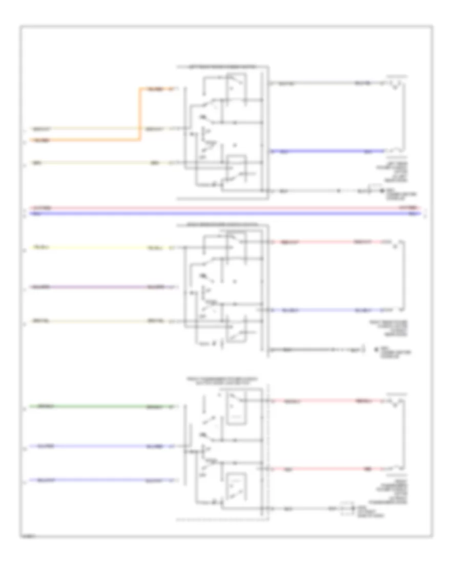 Power Windows Wiring Diagram (2 of 3) for Honda Ridgeline RTL 2009