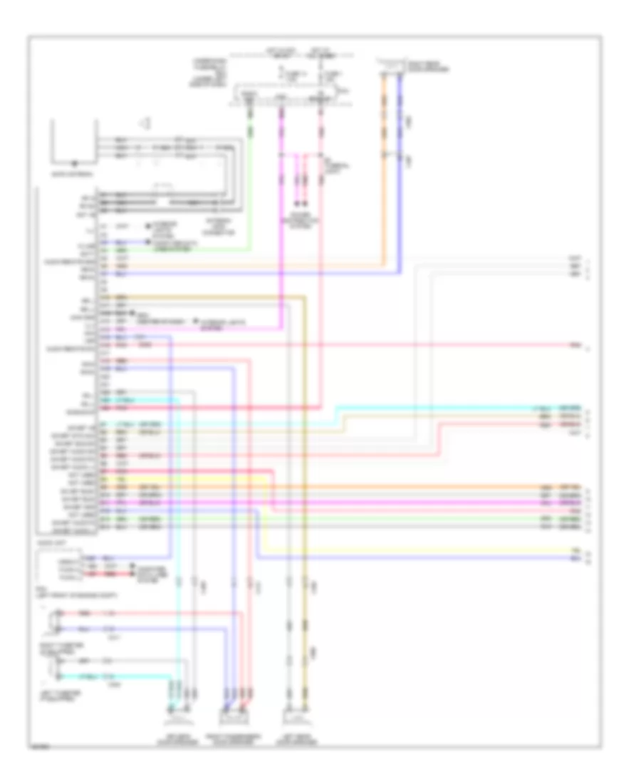 Radio Wiring Diagram, EX  LX without Navigation (1 of 2) for Honda Insight 2011