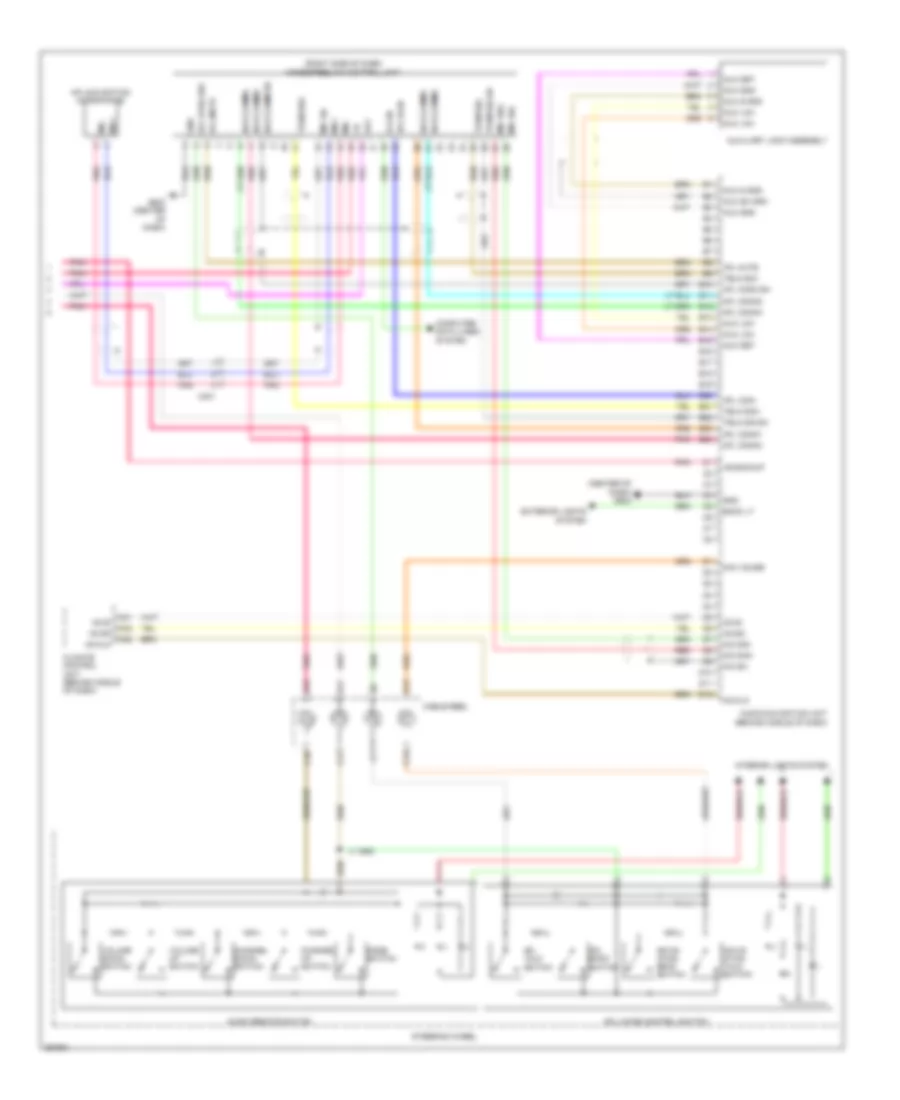 Radio Wiring Diagram, with Navigation (2 of 2) for Honda Insight 2011