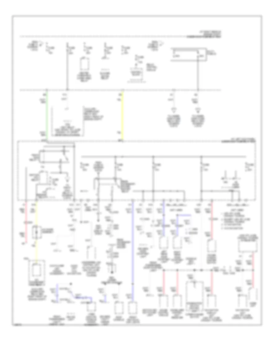 Power Distribution Wiring Diagram (3 of 5) for Honda Ridgeline RT 2014