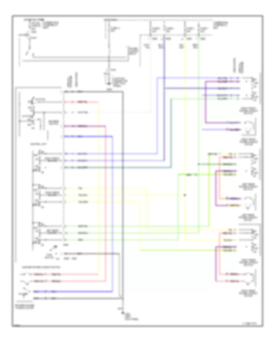 Power Window Wiring Diagram for Honda Civic Si 1992