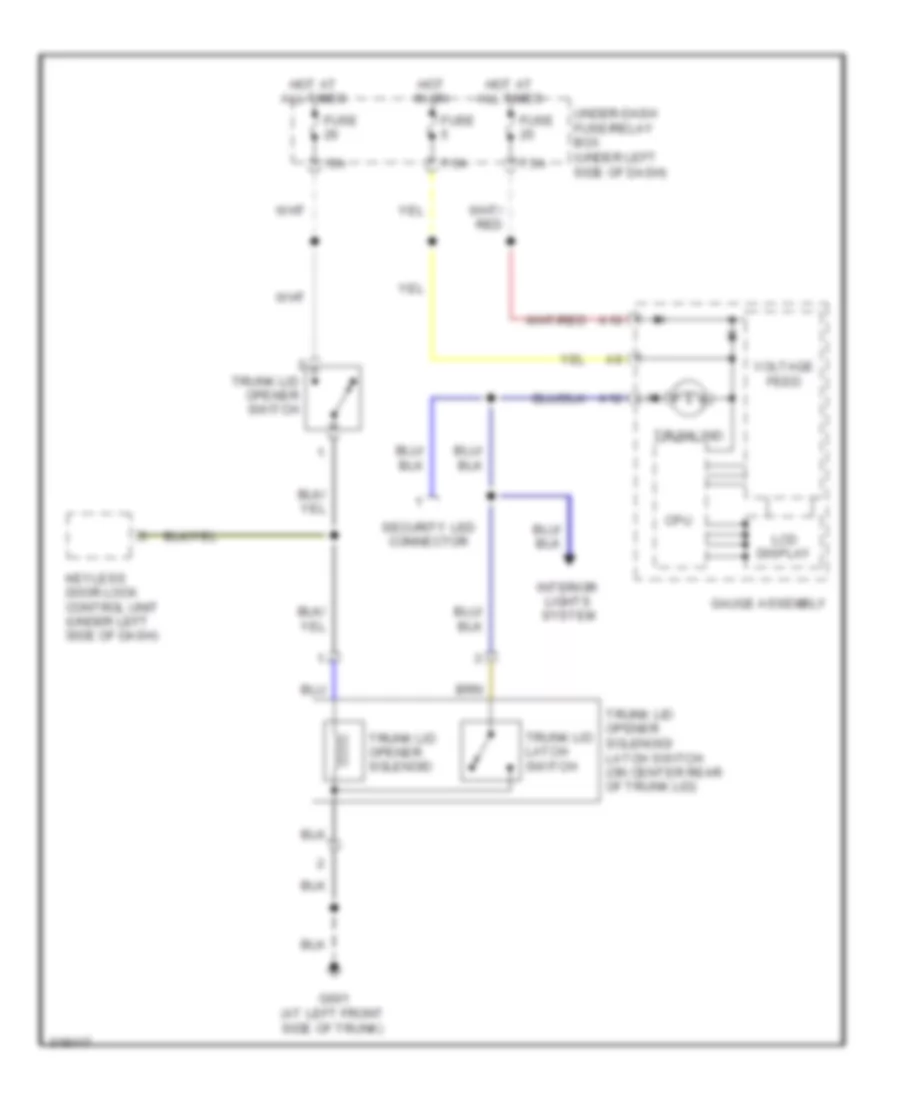 Trunk Release Wiring Diagram for Honda S2009 2000