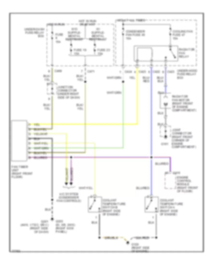 Cooling Fan Wiring Diagram for Honda Prelude S 1992