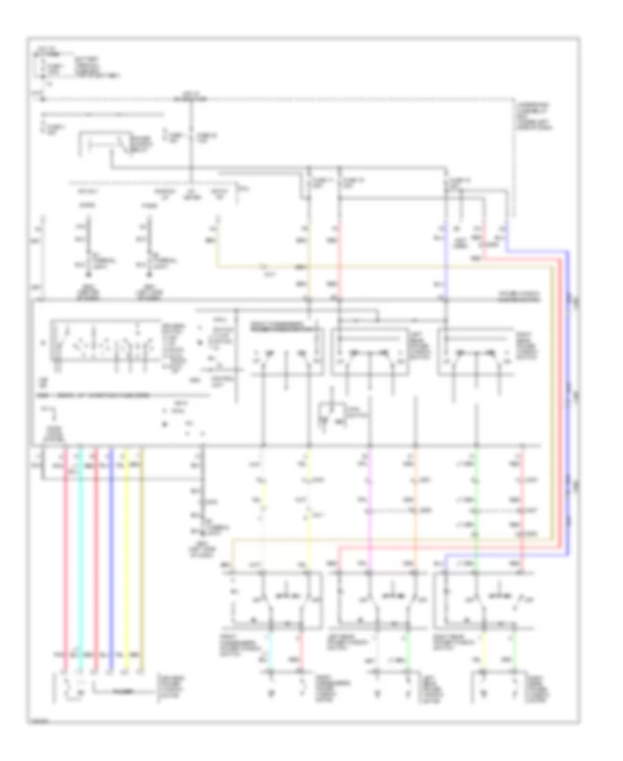 Power Windows Wiring Diagram for Honda Insight LX 2011