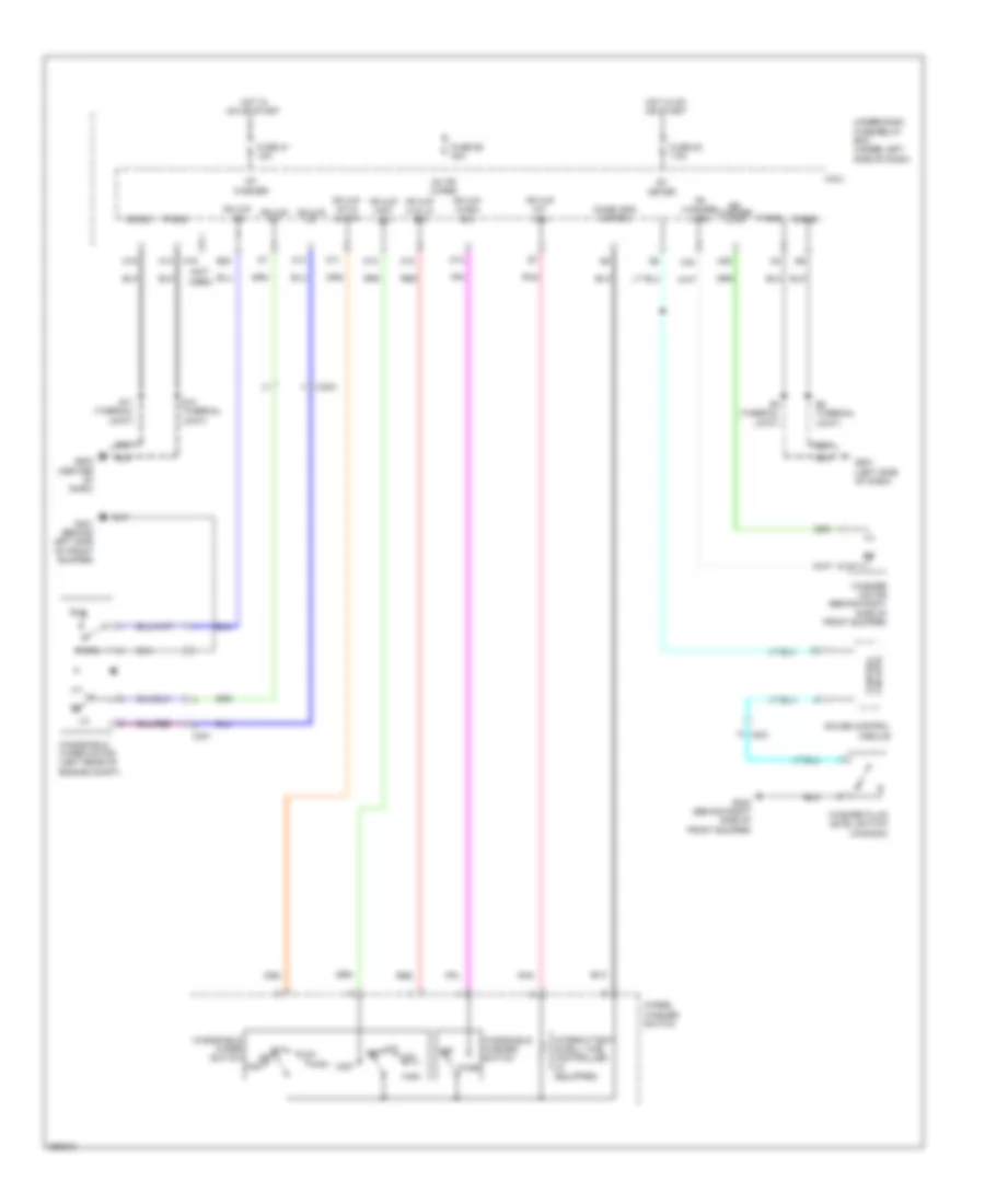 Электросхема передних стеклоочистителей дворников и омывателя лобового стекла для Honda Insight LX 2011