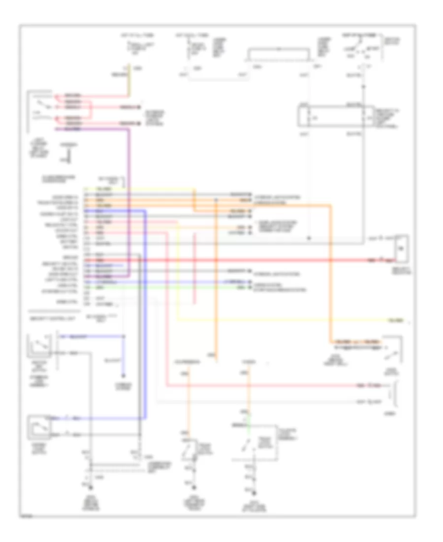 Anti theft Wiring Diagram Except SE 1 of 2 for Honda Accord DX 1997