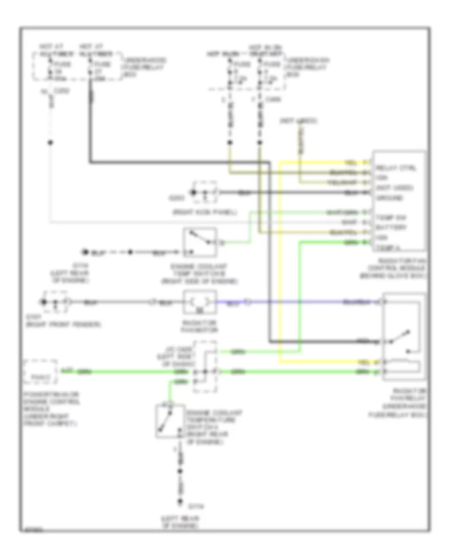 2 2L Cooling Fan Wiring Diagram without A C for Honda Accord DX 1997