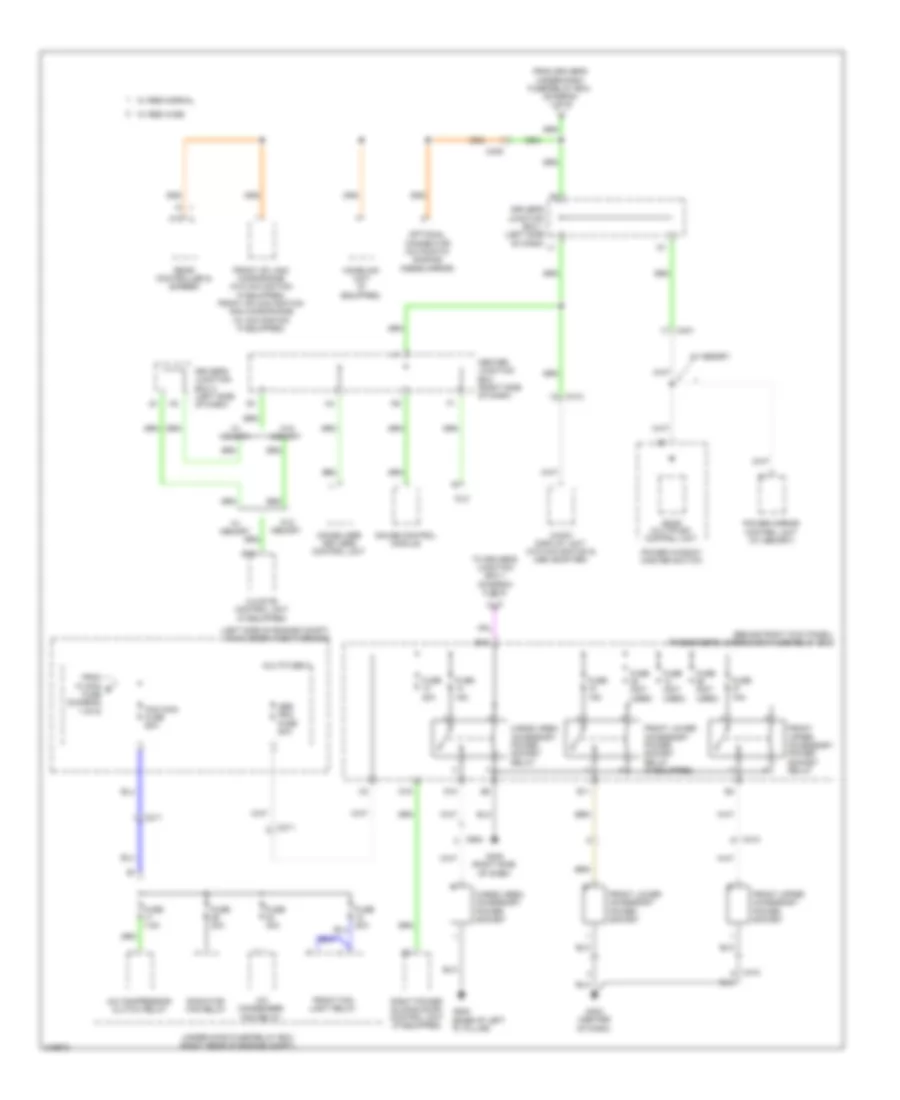 Power Distribution Wiring Diagram 2 of 9 for Honda Odyssey EX 2011