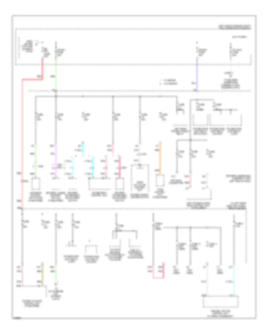 Power Distribution Wiring Diagram 4 of 9 for Honda Odyssey EX 2011