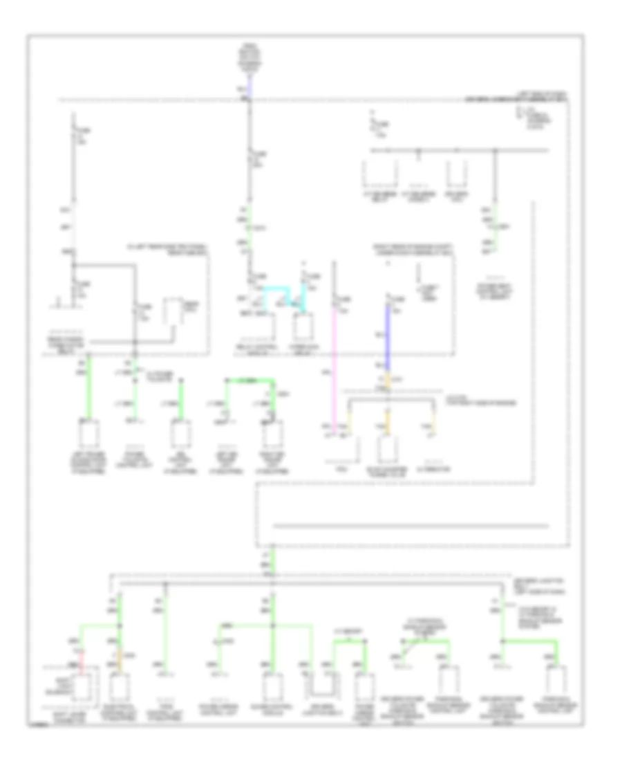 Power Distribution Wiring Diagram 7 of 9 for Honda Odyssey EX 2011