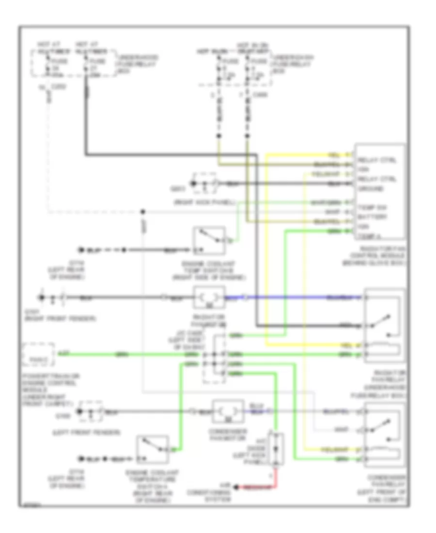 2 2L Cooling Fan Wiring Diagram with A C for Honda Accord EX 1997