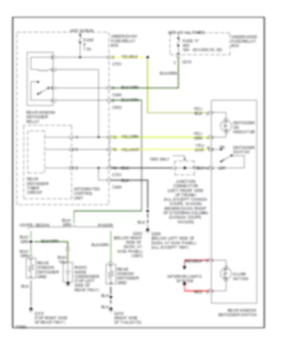 Defogger Wiring Diagram for Honda Accord DX 1993