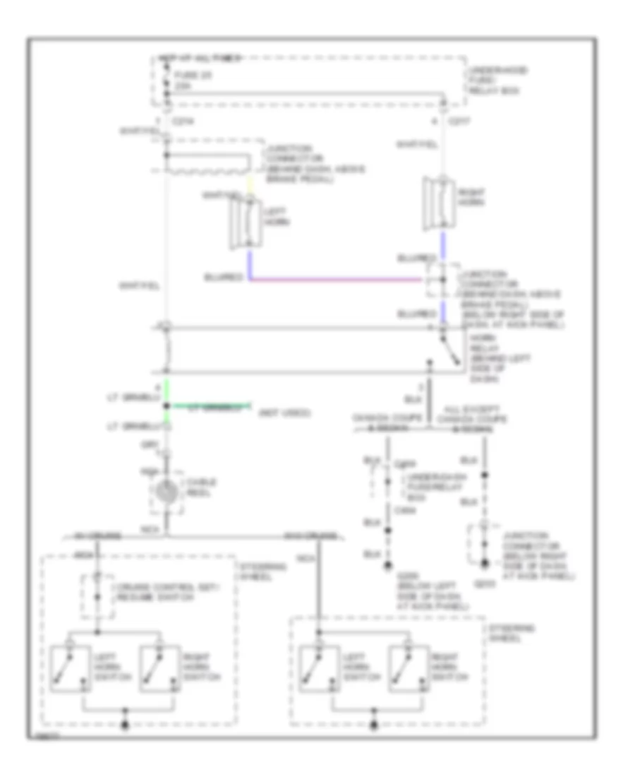 Horn Wiring Diagram for Honda Accord DX 1993