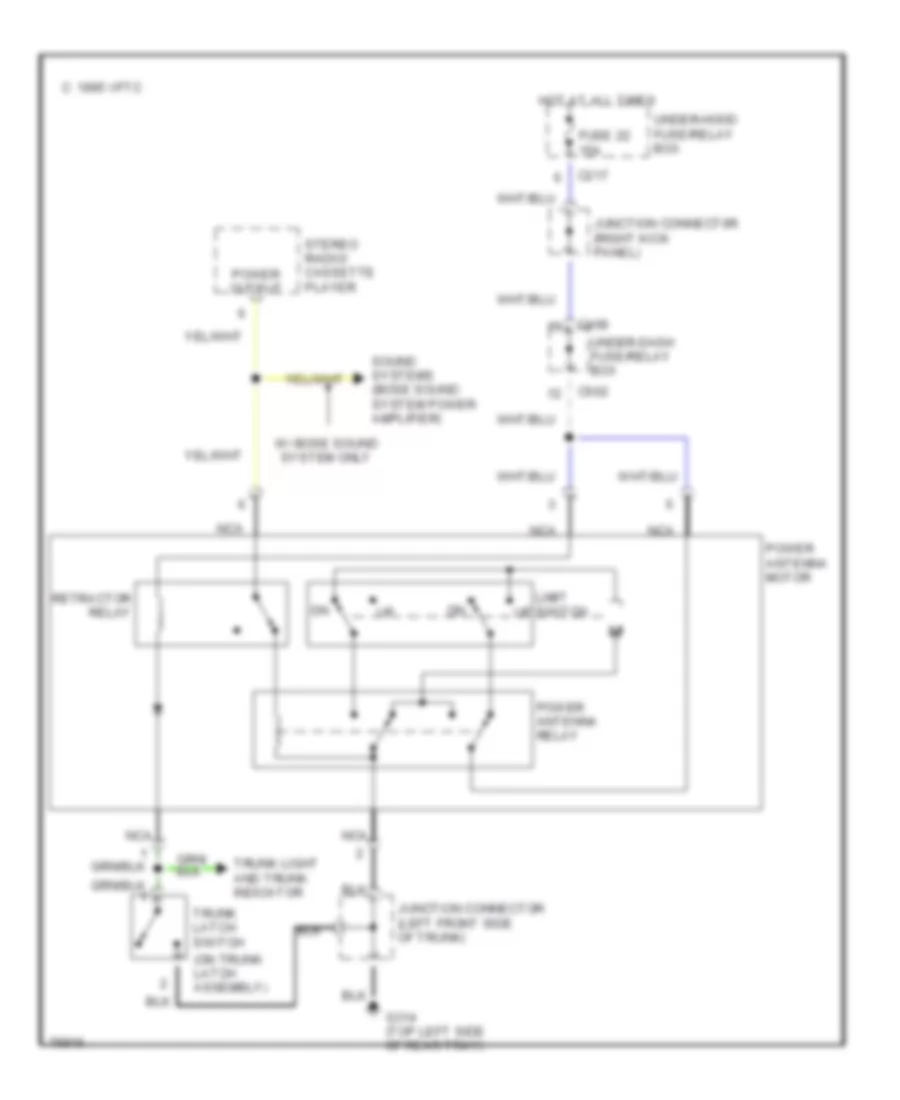 Power Antenna Wiring Diagram Coupe SE for Honda Accord DX 1993