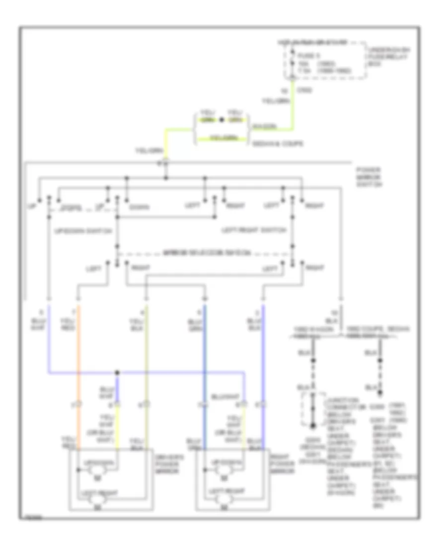 Power Mirror Wiring Diagram for Honda Accord DX 1993