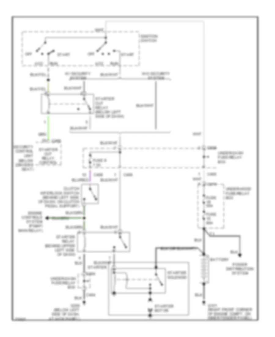 Starting Wiring Diagram M T for Honda Accord DX 1993