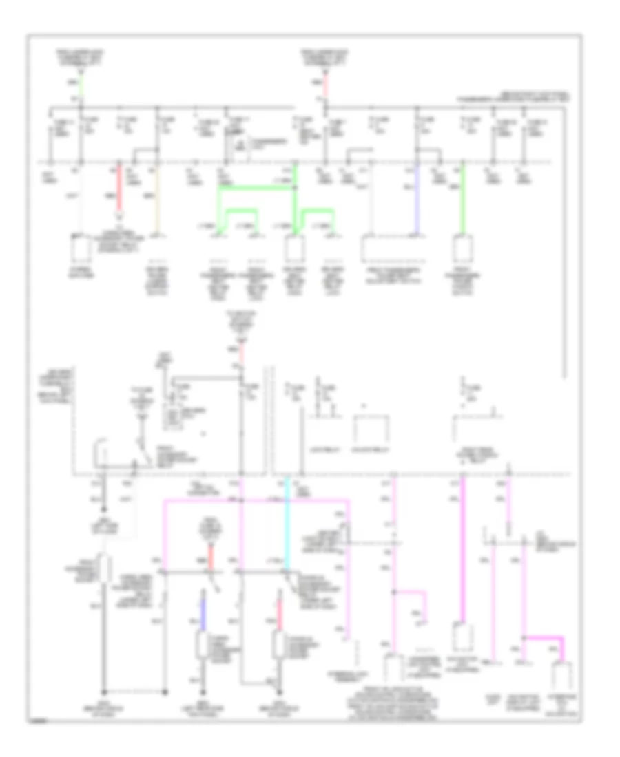 Power Distribution Wiring Diagram 2 of 7 for Honda Accord Crosstour EX 2010